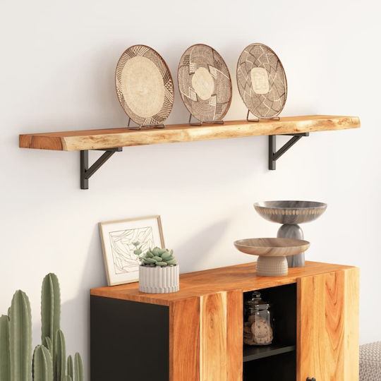 Ράφι Live Edge Καφέ 140x20x2.5εκ.
