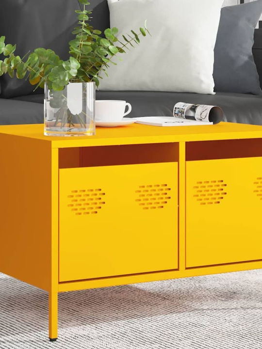 TV-Ständer Metall Senfgelb M68xT50xH43.5cm