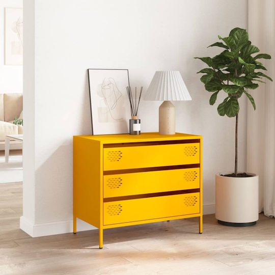 Συρταριέρα Κρεβατοκάμαρας mit 3 Schubladen 68x39x58.5cm Συρταριέρα Κρεβατοκάμαρας mit 3 Schubladen 68x39x58.5cm