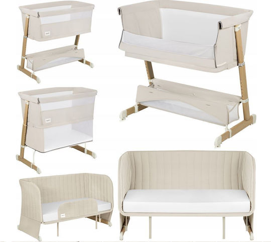 Lionelo Wiege Thomi Plus mit Matratze und Rädern Beige Sand