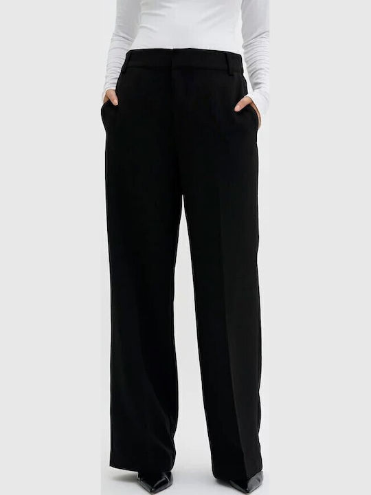 Dama Tesatura Pantaloni Black