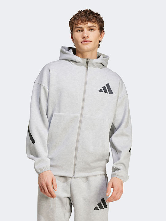 adidas Φούτερ με Κουκούλα Γκρι JF2450