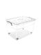 Violet House Plastic Storage Box with Wheels and Lid Purple 30lt 1pcs