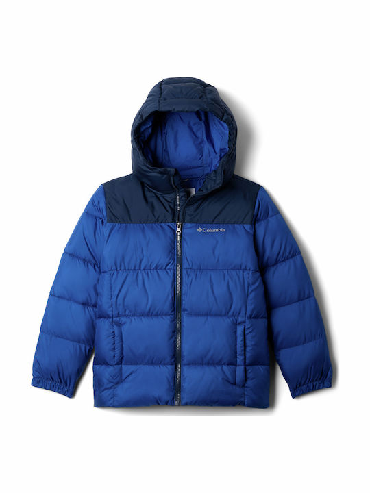 Columbia Παιδικό Casual Μπουφάν με Κουκούλα Blue