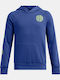 Fleece Kids Sweatshirt with Hood and Pockets Blue Rival