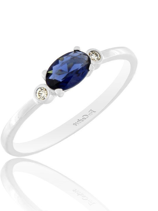 Fa Cad'oro Ring with Zircon made of White gold 14K