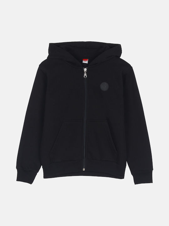 Joyce Kids Cardigan with Hood Black