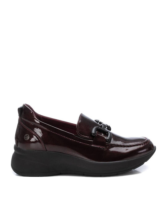 Women's Moccasins in Burgundy Color