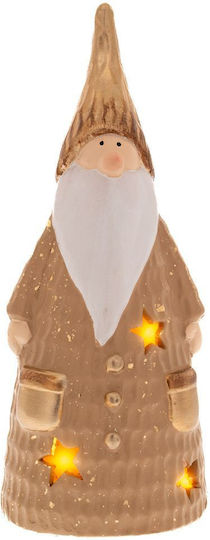 Iliadis Illuminated Christmas Ceramic Figure Dwarf Gold Length 9cm