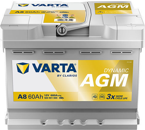 Varta Μπαταρία Αυτοκινήτου Dynamic AGM A8 με Χωρητικότητα 60Ah και CCA 680A