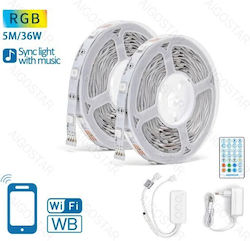Aigostar Bandă LED 12V cu lumină RGB 2m Aigostar Bandă LED 12V cu lumină RGB 2m