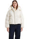 Bubble Women's Short Puffer Jacket for Winter White
