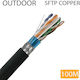 S/FTP Cat.6 (Gigabit) Καλώδιο Δικτύου Ethernet εξωτερικού χώρου χωρίς ακροδέκτες 100m Μαύρο