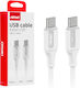 AMiO USB 2.0 Cable USB-C male - USB-C 60W Λευκό 2m 03921