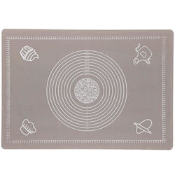 Covoraș pentru frământat aluat din silicon alimentar, rezistent la căldură, 65x45cm, gri