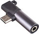 Akyga Converter USB-C male to 3.5mm / USB-C female 1pcs AK-AD-62