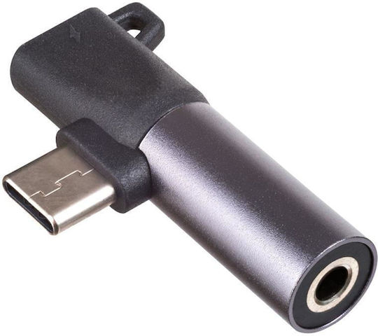 Akyga Converter USB-C male to 3.5mm / USB-C female 1pcs AK-AD-62