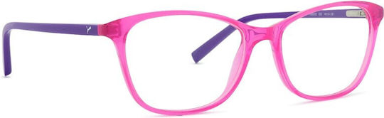 PUMA Children's Plastic Eyeglass Frame Pink PJ0033O 002