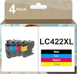 Συμβατό Πακέτο Brother LC422XL Πολλαπλό (Color) / Μαύρο