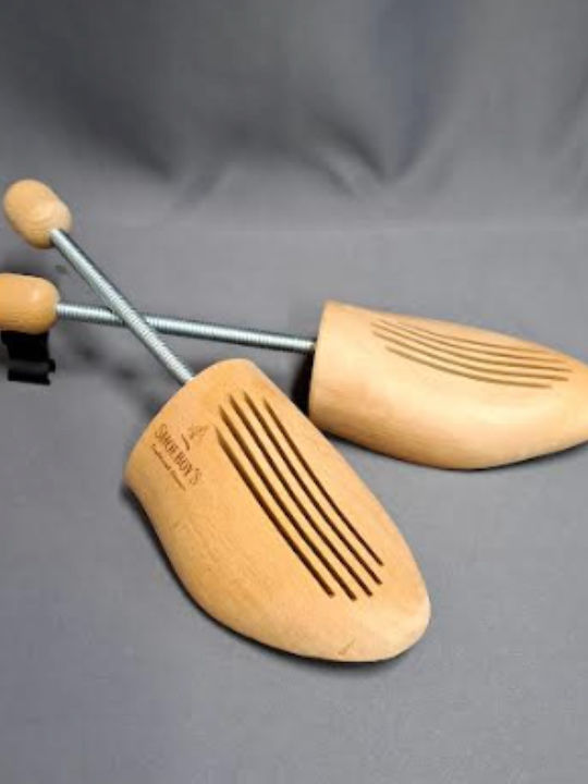 Shoeboys Wooden Shoe Tree Universal Clip Size 44/45 Ξυλινα Καλαποδια Υποδηματων Ελικοειδες Ελατηριο Μεγεθος Νο 44/45