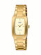 Casio Collection Damen Uhr mit Gold Metallarmband