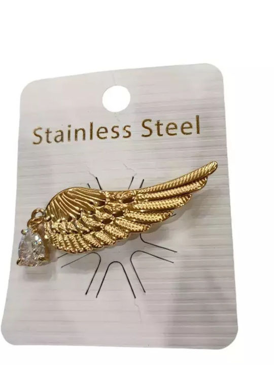 Edelstahl Gold Feder Pin