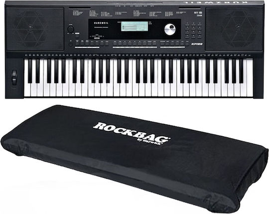 Kurzweil Tastatur KP100 mit 61 Dynamisch Tasten mit Hülle Schwarz