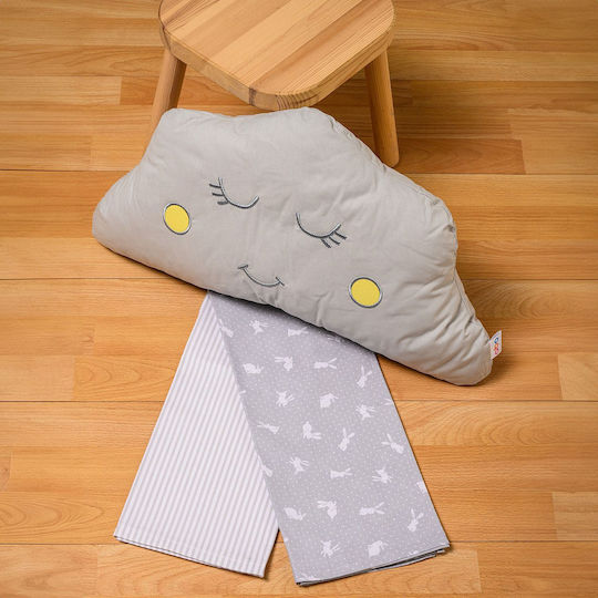 abo Set Baby Bettlaken Für Wiege Baumwolle Grau Gray 70x120cm 2Stück
