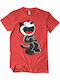Paperinos Hand Drawn Felix The Cat T-shirt Κόκκινο Βαμβακερό