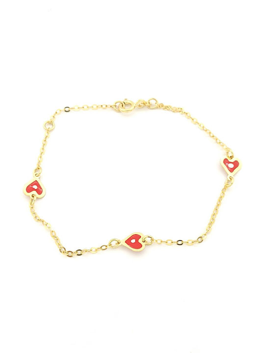 Kinderarmband aus Gold 9K mit Herz