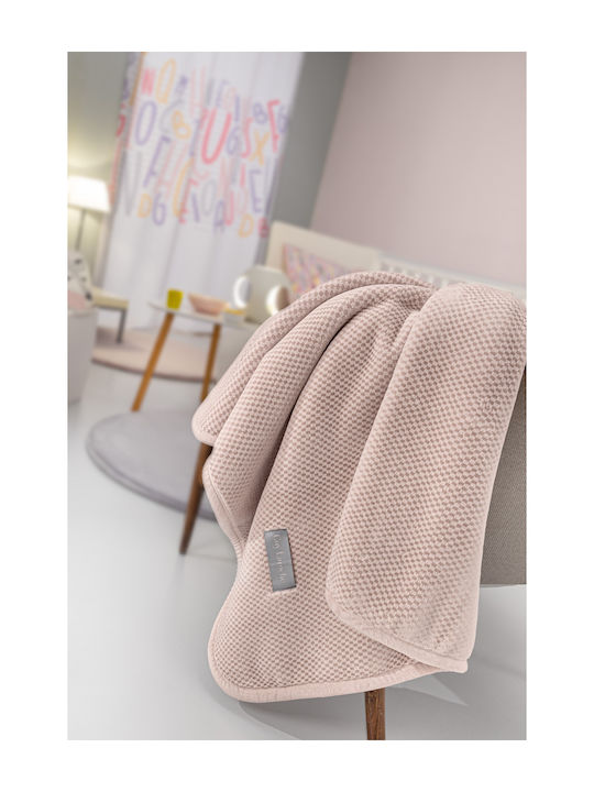 Guy Laroche Decke Kinderbett Cheval Samt Rosa Pudra 110x140cm