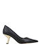 Leather Black Heels Luna Mid Pump
