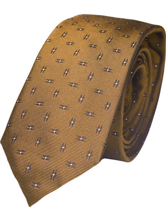Hugo Men's Tie Silk in Brown Color