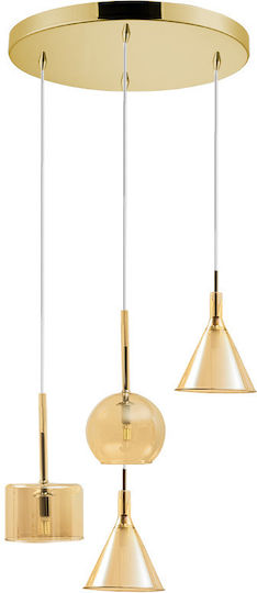 Luma Hängelampe Amber für 4 Lampen G9 30cm.