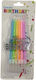 Neon Cake Candles 12cm + Happy Birthday Cake Topper