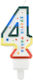 Birthday Candle Number 4 Multicolored 9cm 36883...