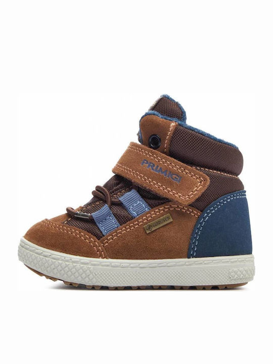 Primigi Gore-tex Δερμάτινα Παιδικά Μποτάκια Καφέ