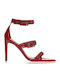 Leather Sandals Red