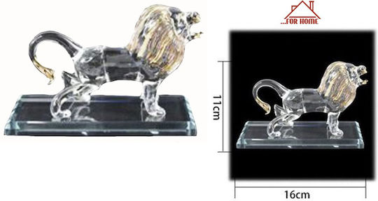 ForHome Διακοσμητικό Λιοντάρι από Κρύσταλλο 16x11x11cm