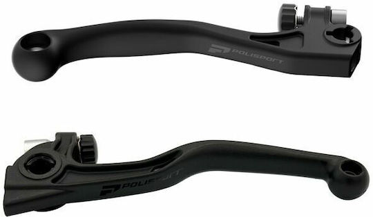 Polisport Set Manete Frână/Ambreiaj Motocicletă Negre 91581