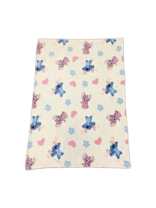 Disney Κουβέρτα Κούνιας Stitch Κοραλί Coral 110x150εκ.