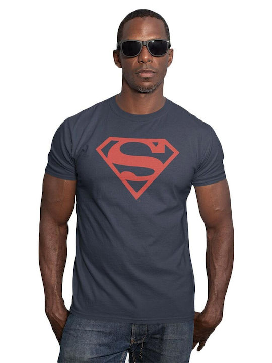 Cotton Division T-shirt Superman Blau Baumwolle