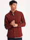 Long-sleeved Corduroy Shirt Burgundy