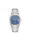Bulova Ανδρικό Ρολόι Μπαταρίας με Ασημί Μεταλλικό Μπρασελέ