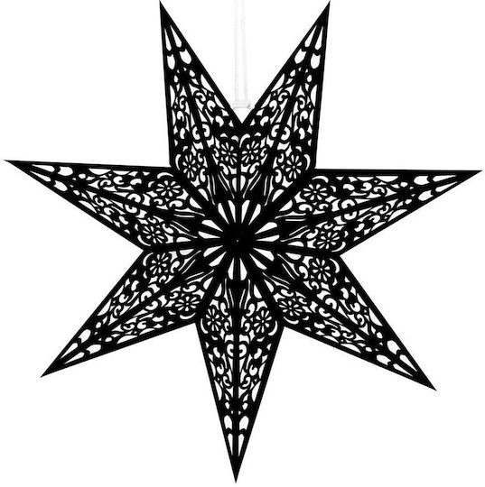 Weihnachtlicher Dekorativer Anhänger Stern Papier Schwarz 3x3cm 1Stück