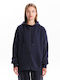 Long Women's Sweatshirt Jacket Hooded Purple