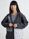 Women's Knitted Cardigan with Buttons Gray