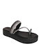 Γυναικεία Ανατομικά Σανδάλια Flatforms Μαύρα