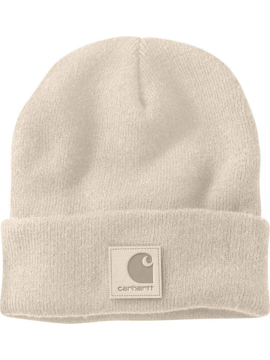 Beanie Unisex Căciulă cu Tricotaj Rib în culoarea Bej