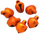 Metallic Decorative Bell for DIY Crafts Orange 20pcs